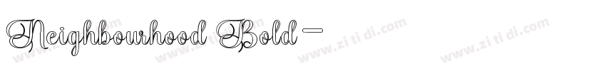Neighbourhood Bold字体转换